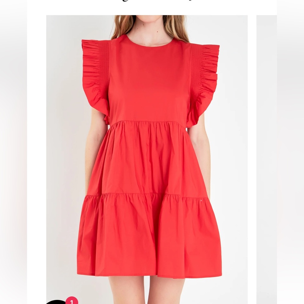 English Factory Black Ruffle Sleeve Dress - Picture 8 of 8